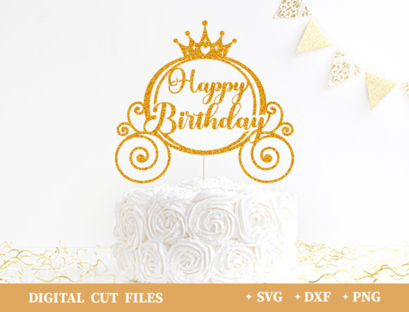 Happy Birthday Cake Topper Princess