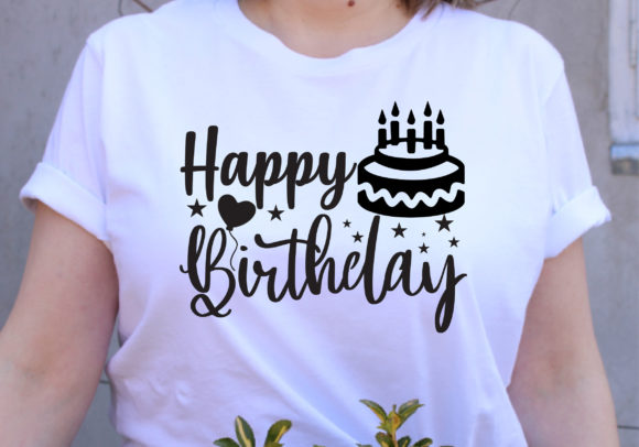 Happy Birthday Svg Design: A Versatile Graphic for T-Shirt Designs