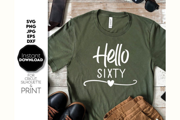Hello Sixty: A Celebratory Design Asset for Graphics and Crafts