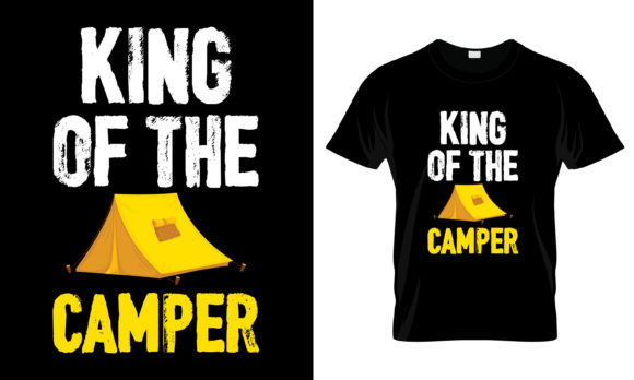King of the Camper T-Shirt: A Versatile Print Templates Graphics